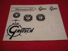 Logotipo/adesivo/folha de decalque Gretsch 8 peças para estojos reso de bateria baixo etc., usado comprar usado  Enviando para Brazil