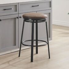 Modern Bar Stool, Swivel Padded Faux Leather Kitchen Stool with Footrest, 24in for sale  Shipping to South Africa