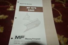 BASE manual de piezas de rastrillo Massey Ferguson 1078 York  segunda mano  Embacar hacia Argentina
