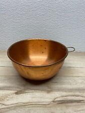 Used, Vtg Copper Mixing Bowl With Brass Handle 7" Diameter Flat Bottom for sale  Shipping to South Africa