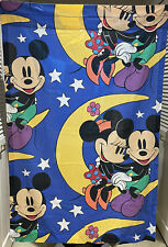 VTG Walt Disney Co 90s 80s Disney Curtain Sheet Fabric Mickey Minnie Mouse Moon for sale  Scranton