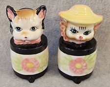 Agitadores vintage de sal e pimenta para gatinhos de gato feitos no Japão comprar usado  Enviando para Brazil