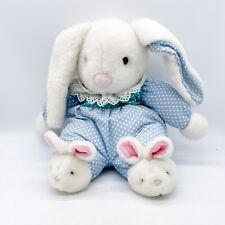 "Zapatillas de cuerpo de lunares pastel de felpa Soft Dreams Bunny Rabbit #55053 vintage 17""" segunda mano  Embacar hacia Argentina