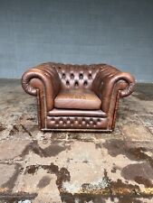 Brown leather antique for sale  HALIFAX