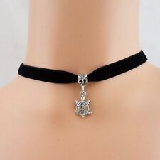 Used, NEW Turtle Pendant Charm Black Velvet Choker Necklace Silver Chain Punk Jewelry for sale  Shipping to South Africa