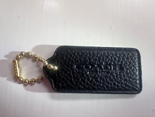 2,25" NOVO COACH COURO PEBBLED PRETO OURO CHAVEIRO BOLSA CHARME CHAVEIRO HANGTAG, usado comprar usado  Enviando para Brazil