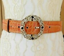 Orange leather belt for sale  BROMSGROVE