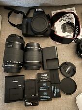 Canon EOS Rebel SL1 /100D DSLR Camera with 18-55mm & 55-250mm lenses bundle! for sale  Shipping to South Africa
