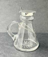 silver and glass whisky noggin / decanter with label Birmingham 1928 for sale  GLASGOW