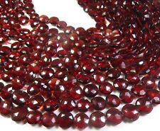 Used, Natural African Mozambique Garnet Gems Faceted Coin Beads 5-7.5mm 18Inch GV-2875 for sale  Shipping to South Africa