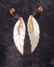 Feather earrings gold for sale  Watervliet