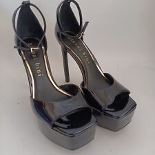 GIANNI BINI Black Patent Platform Stiletto Heels Size 8  for sale  Shipping to South Africa
