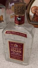 Botella de Whisky Escocés Vacía Laird O'Logan De Lujo Etiqueta Roja Cuadrada Vintage 4/5 Qt segunda mano  Embacar hacia Argentina