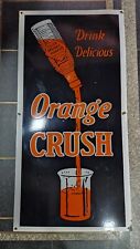 ORANGE CRUSH PORCELAIN ENAMEL SIGN 48 X 24 INCHES for sale  Shipping to South Africa