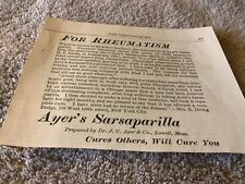 1891 ayer sarsaparilla for sale  Clymer