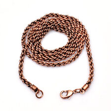 18,20,22,24 PURE Copper  Chain With Hook or Lobster Clasp,Solid High Finished for sale  Shipping to South Africa