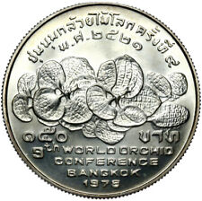 Thaiföld 150 baht 1978 ORCHIDEA VILÁGKONFERENCIA BANGKOK - ezüst bélyegzőfény UNC na sprzedaż  PL