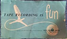 Vintage brochure tape for sale  LEEDS