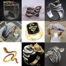 10 peças de anéis masculinos e femininos por atacado de anel de cobra comprar usado  Enviando para Brazil