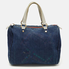 Bolsa jeans CH Carolina Herrera azul monograma Andy Boston comprar usado  Enviando para Brazil