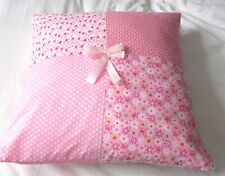 Pink patchwork cushion for sale  WHITBY