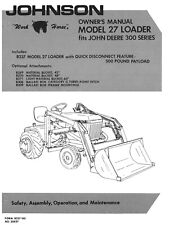 Used, Tractor Owner's Manual Fits Johnson Loader 300 Series Model 27 + Attachments for sale  New York