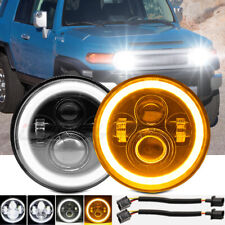 Fit FJ Cruiser 2007-2014 Par 7"" Polegadas Faróis de LED Redondos Combo Hi/Lo Beam DRL comprar usado  Enviando para Brazil