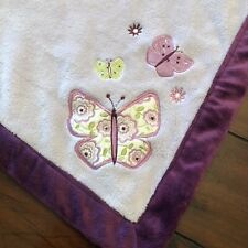 Berço Kimberly Grant Baby cobertor borboleta roxo lavanda verde meninas 30” X 40”, usado comprar usado  Enviando para Brazil