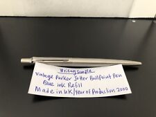 Vintage Parker Jotter Steel Ballpoint Pen with New Refill for sale  Shipping to South Africa