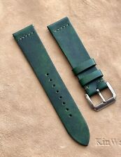Olive/Bamboo Handmade Leather Strap, 20mm, Quick Release Pin ( Alpinist Sarb017) for sale  Shipping to South Africa