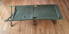  Vintage US Army Military Folding Wood Canvas Collapsible Cot - USA  for sale  Shipping to South Africa