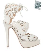 RRP€724 CHARLOTTE OLYMPIA Leather Sandals US5 UK2 EU35 Platform Made in Italy for sale  Shipping to South Africa