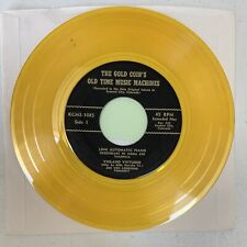 Disco de vinil amarelo 45 RPM The Gold Coin's Old Time Music Machines, usado comprar usado  Enviando para Brazil