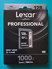Lexar Professional SDXC II U3 128 GO 1000x 150MB/s segunda mano  Embacar hacia Argentina