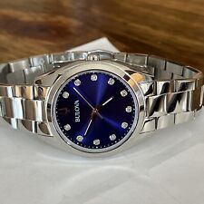 Usado, Relógio feminino BULOVA mostrador azul SURVEYOR aço inoxidável - 96P229 MSRP: US$ 375 comprar usado  Enviando para Brazil