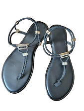 Sandalias con tiras de cuero negro Guess talla 7, usado segunda mano  Embacar hacia Argentina