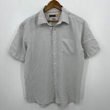 Camisa Quiksilver Mangas Cortas con Botones Para Hombre M Blanca Estampado a Cheque Bolsillo Logotipo Retro segunda mano  Embacar hacia Argentina