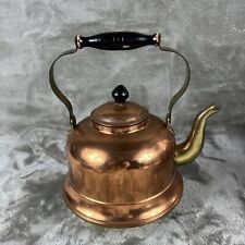 Antique Holland Tea Kettle Brass/Copper Black Wood Handle for sale  Shipping to South Africa