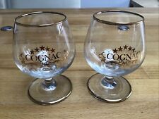 Cognac glasses gold for sale  TAMWORTH
