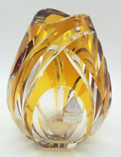 Bleikristall vase amber for sale  Warrensburg