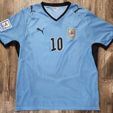 Camiseta masculina 2008 Puma Uruguai Home Soccer Diego Forlan Copa do Mundo M África do Sul comprar usado  Enviando para Brazil