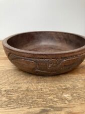 Afro-Eurasia Vintage Carved Small Hardwood Fruit/Salad Bowl for sale  Shipping to South Africa