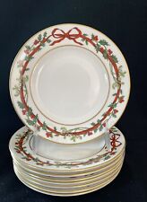 Royal Worcester HOLLY RIBBONS Set of 8 Bread & Butter / Dessert Plates 6.25" for sale  Shipping to Canada