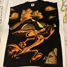 Used, Vintage Looney Tunes 1995 Wile E. Coyote Roadrunner AOP T-Shirt Size X-Large for sale  Shipping to South Africa