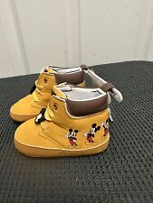 DISNEY BABY ~ MICKEY MOUSE ~ 6-9 M ~ Brown Little Walker Shoe No box for sale  Shipping to South Africa