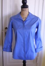 Chico's No Iron Top Shirt Womens 1 Med / 8 Button Up Periwinkle blue nwot!! for sale  Shipping to South Africa
