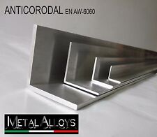 Profilo L Alluminio da 25 30 35 40 45 mm IN DIVERSE LUNGHEZZE E SP. ANTICORODAL  usato  Santa Croce Del Sannio