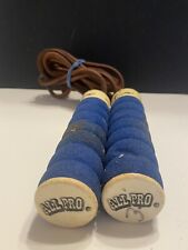 Antigo All Pro Weigh to Jump corda de salto de couro com alças ponderadas azul comprar usado  Enviando para Brazil