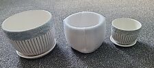 Conjunto de vasos de cerâmica de 3, 6,75/5,6/4,2 polegadas plantadeiras com furos de drenagem a... comprar usado  Enviando para Brazil
