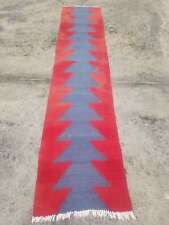 Distressed Fine Vintage Traditional Hand Made Wool Kilim Runner 9.10x2.2ft for sale  Shipping to South Africa